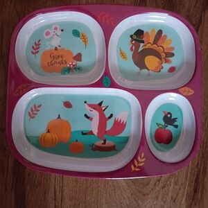 Melamine Kids Plates, Set of 2, Divided Plates, NWT